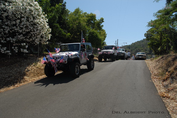 Jeeps in parade for Independence day