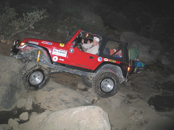 Click here for a larger image of these nightcrawlers (Del and Stacie on the Rubicon)