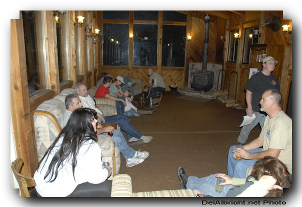 VLLS students relaxing in lodge