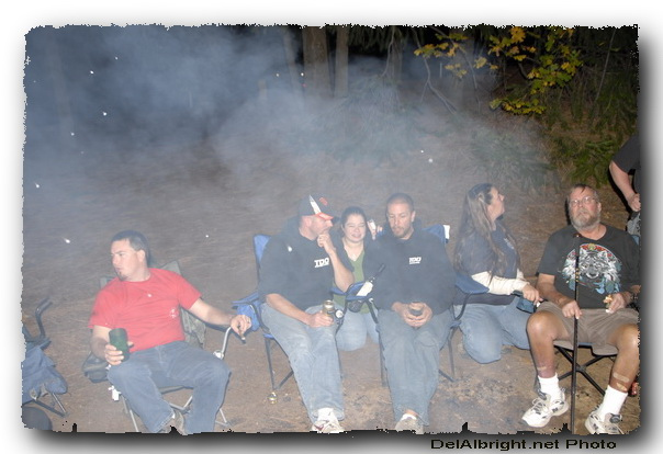 VLLS students around campfire